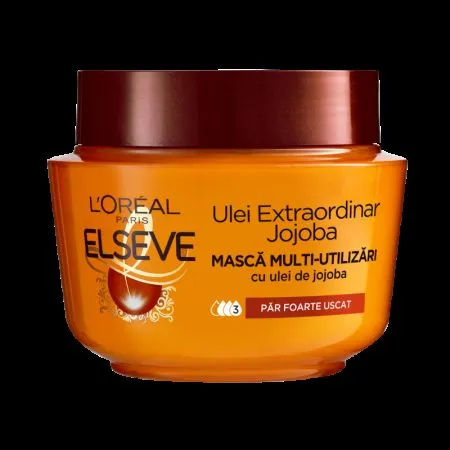 Masca de par multi-utilizari Ulei Extraordinar Jojoba, 300 ml, Elseve