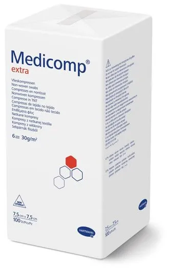 Paul Hartmann Medicomp comprese extra comprese 7.5 cm x 7.5 cm x 25 bucati