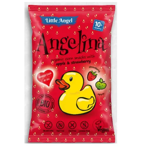 Little Angel Pufuleti cu Mar si Capsune Angelina 60g