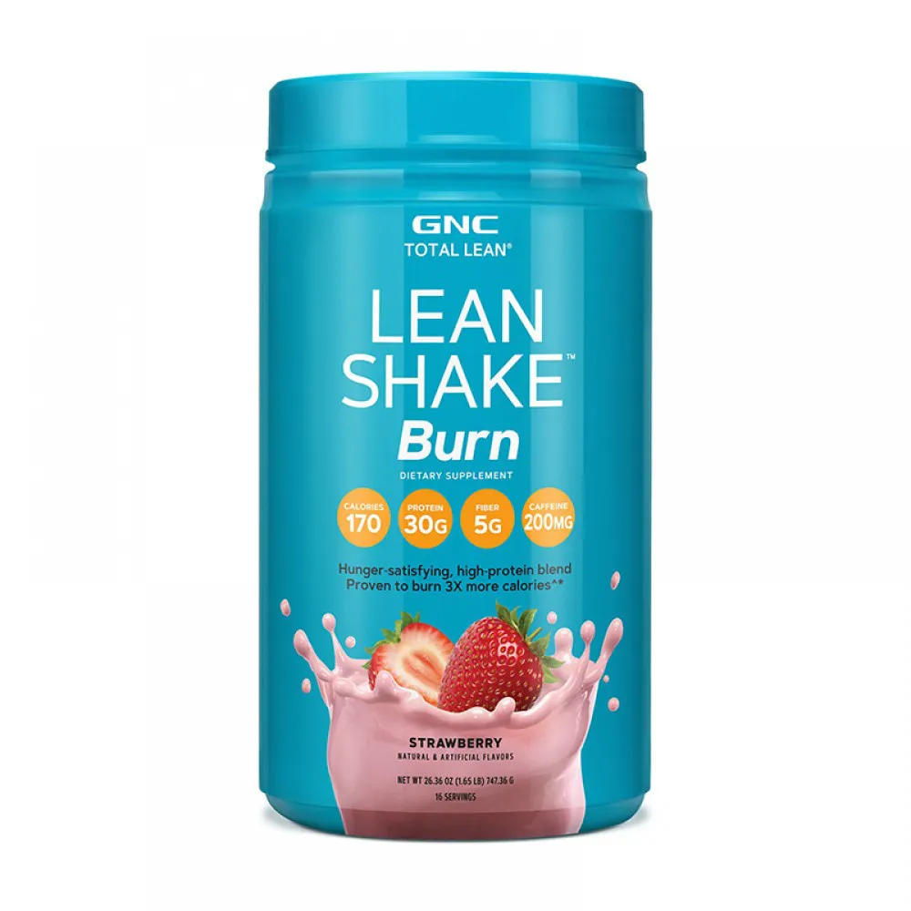 Lean Shake Burn cu aroma de capsuni (747.36 grame), GNC Total Lean