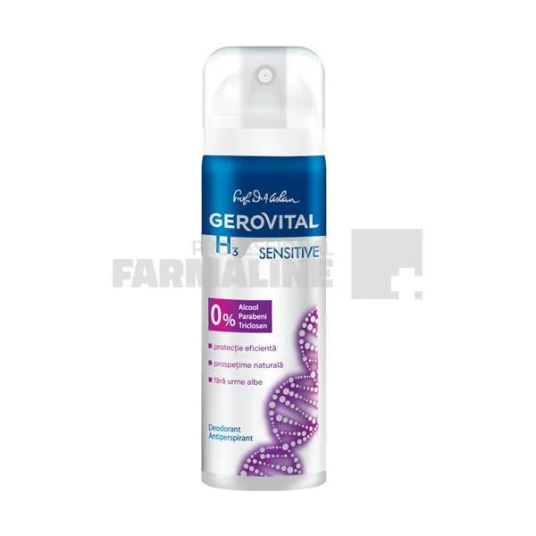 Gerovital H3 Sensitive Deodorant spray 150 ml
