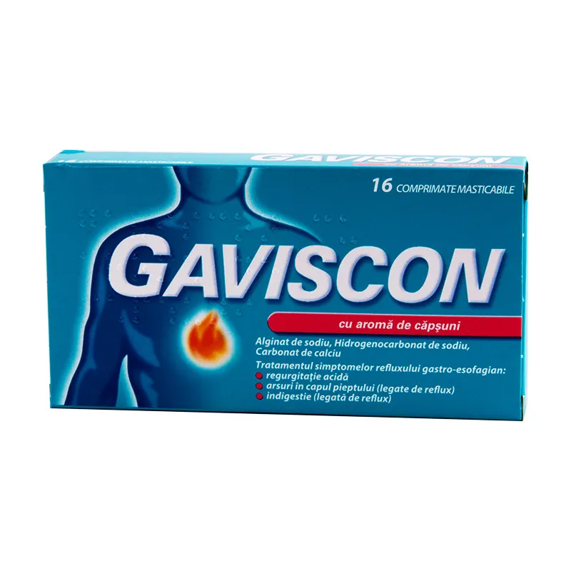 GAVISCON CU AROMA DE CAPSUNI x 16