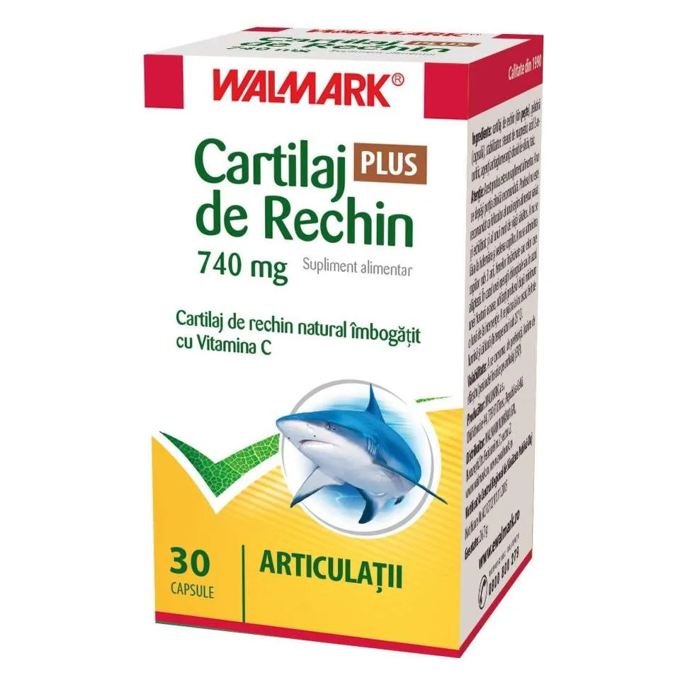 WALMARK CARTILAJ RECHIN 740MG + VITAMINA C 30 CAPSULE