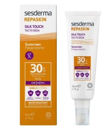 Crema pentru protectie solara cu SPF 30 Repaskin Silk Touch, 50 ml, Sesderma