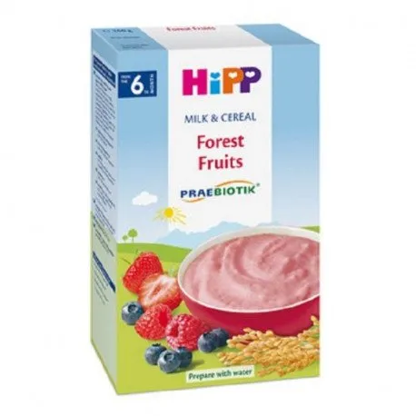 Hipp Cereale cu lapte și fructe de pădure, +6 luni, 250g