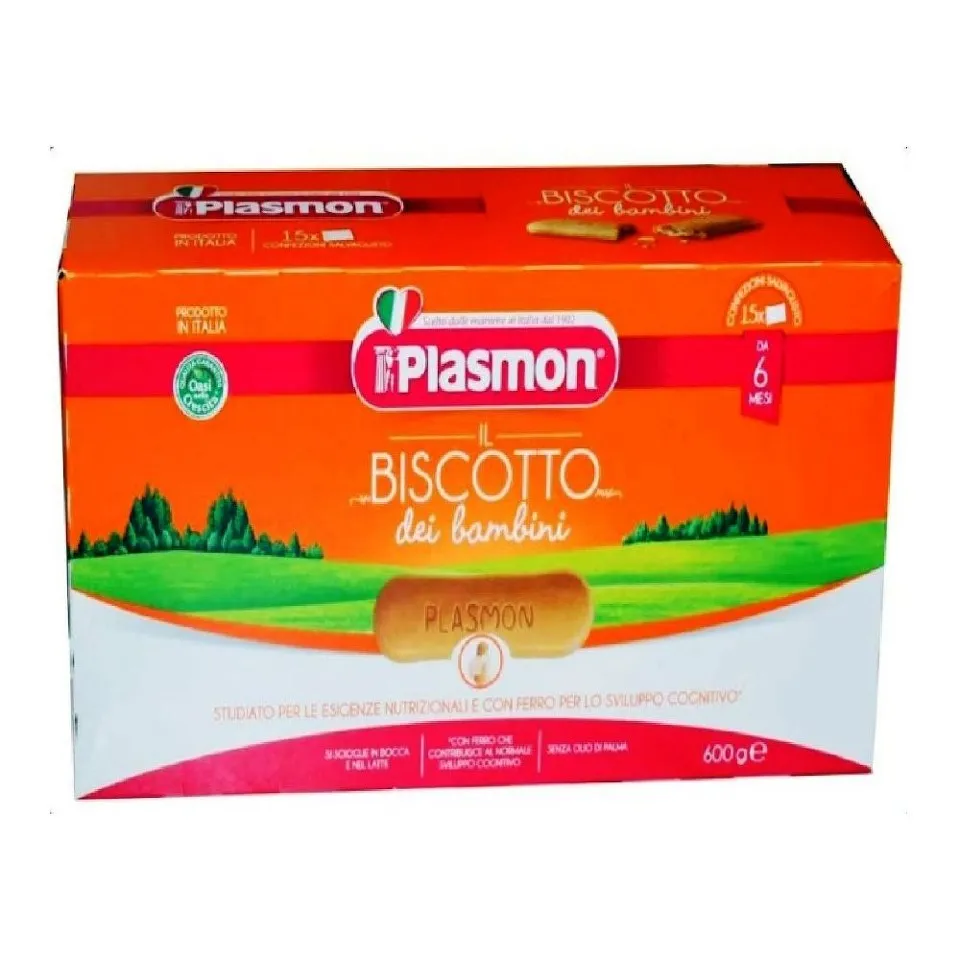 PLASMON BISCUITI CEREALE VITAMINE CALCIU FIER 6LUNI+ 600G