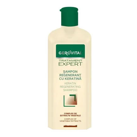 Sampon regenerant cu keratina Tratament Expert, 400 ml, Gerovital