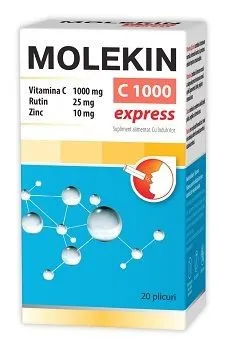 ZDROVIT MOLEKIN C 1000 + RUTIN + ZN EXPRESS 20 PLICURI