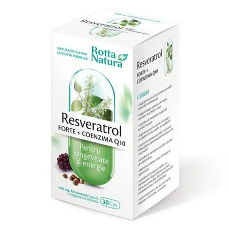 Resveratrol Forte + Coenzima Q10, 30 capsule, Rotta Natura