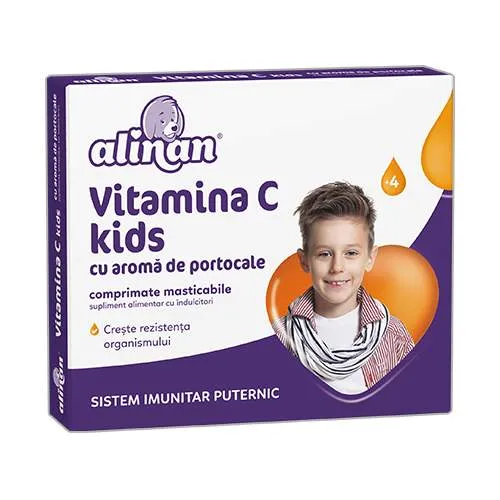 ALINAN VITAMINA C KIDS PORTOCALE 20 COMPRIMATE MASTISCABILE