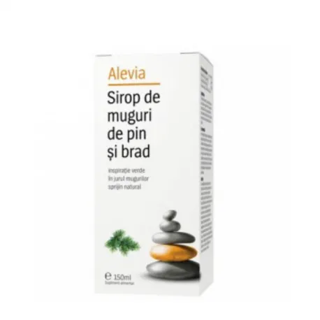 Alevia SIROP DE MUGURI DE PIN SI BRAD, 150 ml adjuvant in tratamentul afectiunilor cailor respiratorii