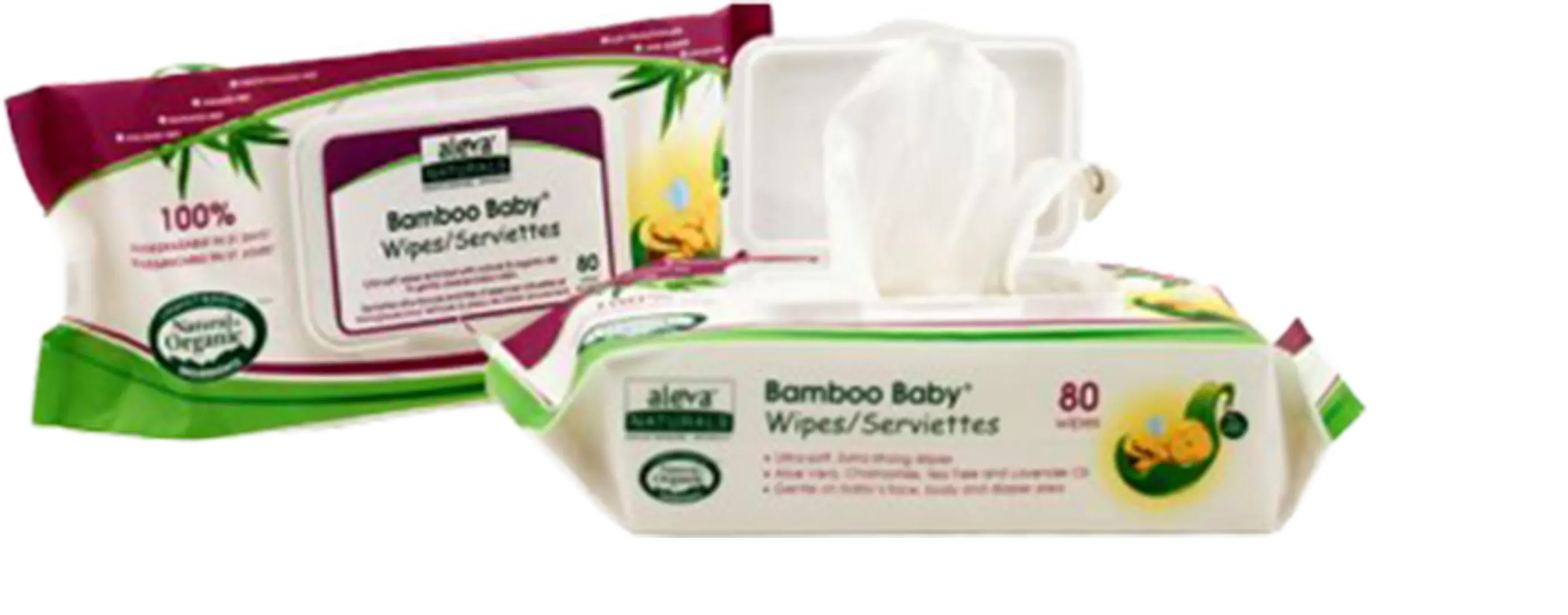 Aleva Naturals servetele din fibra de bambus x 80 bucati