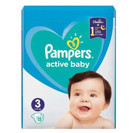 PAMPERS 3 Activ Baby (6-10kg) x 15buc