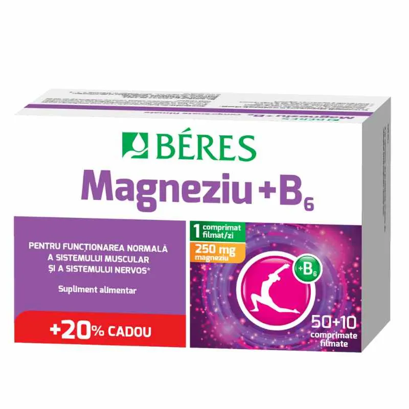 Magneziu + B6, 50+10 comprimate, Beres