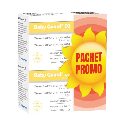 Pachet Baby Guard D3, 40+40 capsule, Elantis