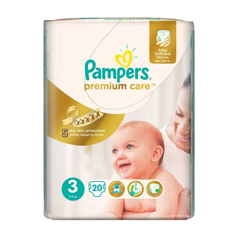 Pampers Premium Care nr. 3 (5-9 kg) x 20 bucati