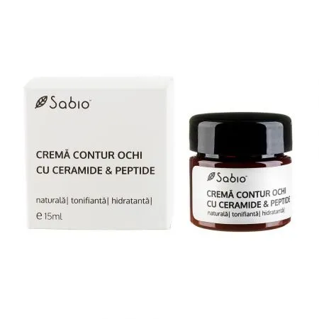 Crema contur ochi cu ceramide si peptide, 15 ml, Sabio