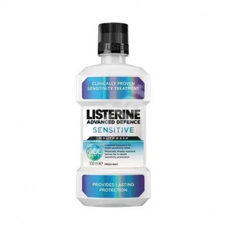 Listerine apa de gura Advanced Defence Sensitive, 500 ml