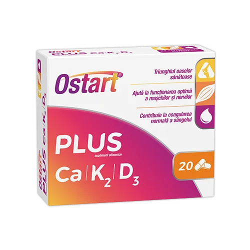 OSTART PLUS CA+K2+D3 X 20 COMPRIMATE