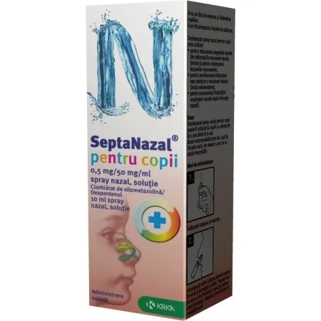 SeptaNazal Spray nazal pentru copii 0.5mg/50mg/ml, 10 ml, KRKA