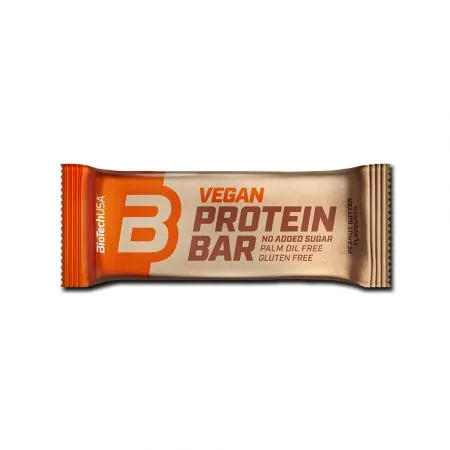 Vegan protein bar fara gluten cu aroma de unt de arahide, 50 g, BioTechUSA