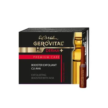 Gerovital H3 Derma+ Premium Care Booster exfoliant cu AHA 4 fiole