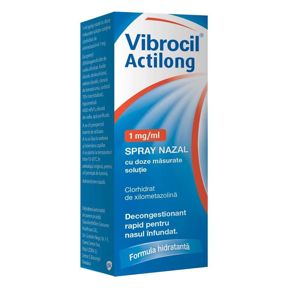 Vibrocil Actilong spray nazal x 10 ml (Glaxosmithkline)