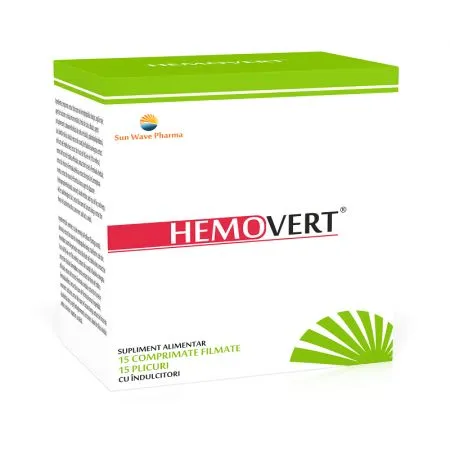Hemovert, 15 comprimate + 15 plicuri, Sun Wave Pharma