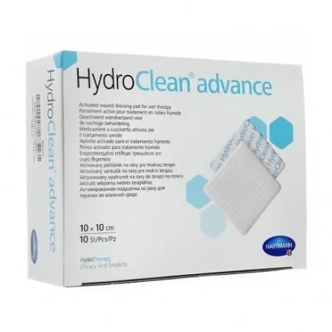 HARTMANN HydroClean Advance Pansament activat pentru terapia umeda, 10cm x 10cm, 10 bucati