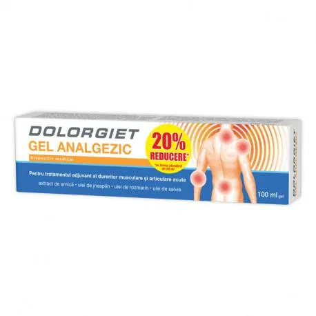 Zdrovit Dolorgiet gel analgezic x 100ml cu 20% reducere