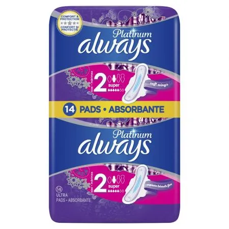 Absorbante Always Platinum Ultra Super, 14 bucati, P&G