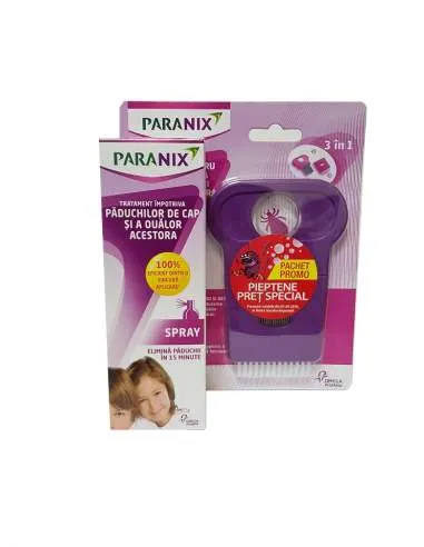 PARANIX PROMO SPRAY CONTRA PADUCHILOR 100ML + PIEPTENE CADOU