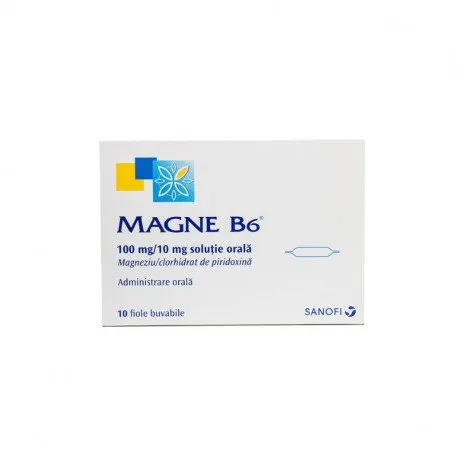 Magne B6 100mg/10mg, 10 fiole buvabile