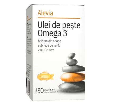 Ulei de peste Omega 3, 30 capsule, Alevia