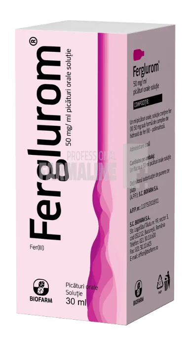 FERGLUROM 50 mg/ml x 1 PICATURI ORALE, SOL. 50mg/ml BIOFARM S.A.