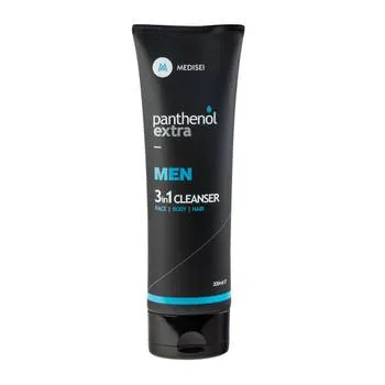 Sampon si Gel de dus revigorant pentru barbati Panthenol Extra Men 3 in 1 Cleanser, 200ml, Medisei