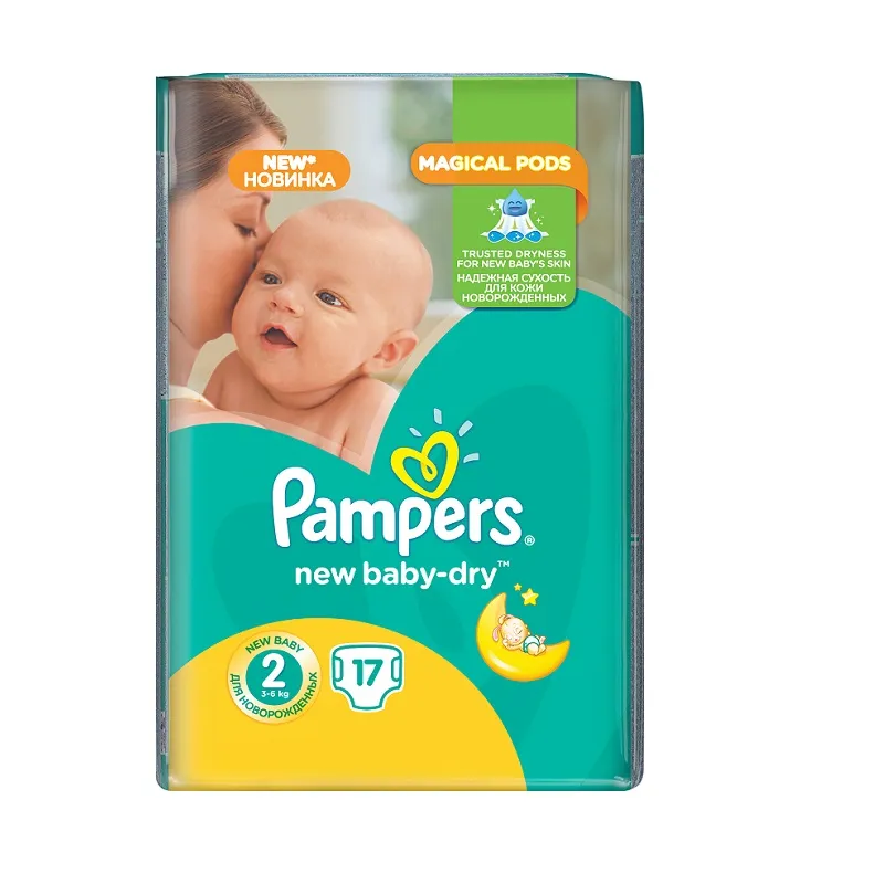 Pampers Scutece nr. 2, New Baby, 3-6 kg , 17 bucati