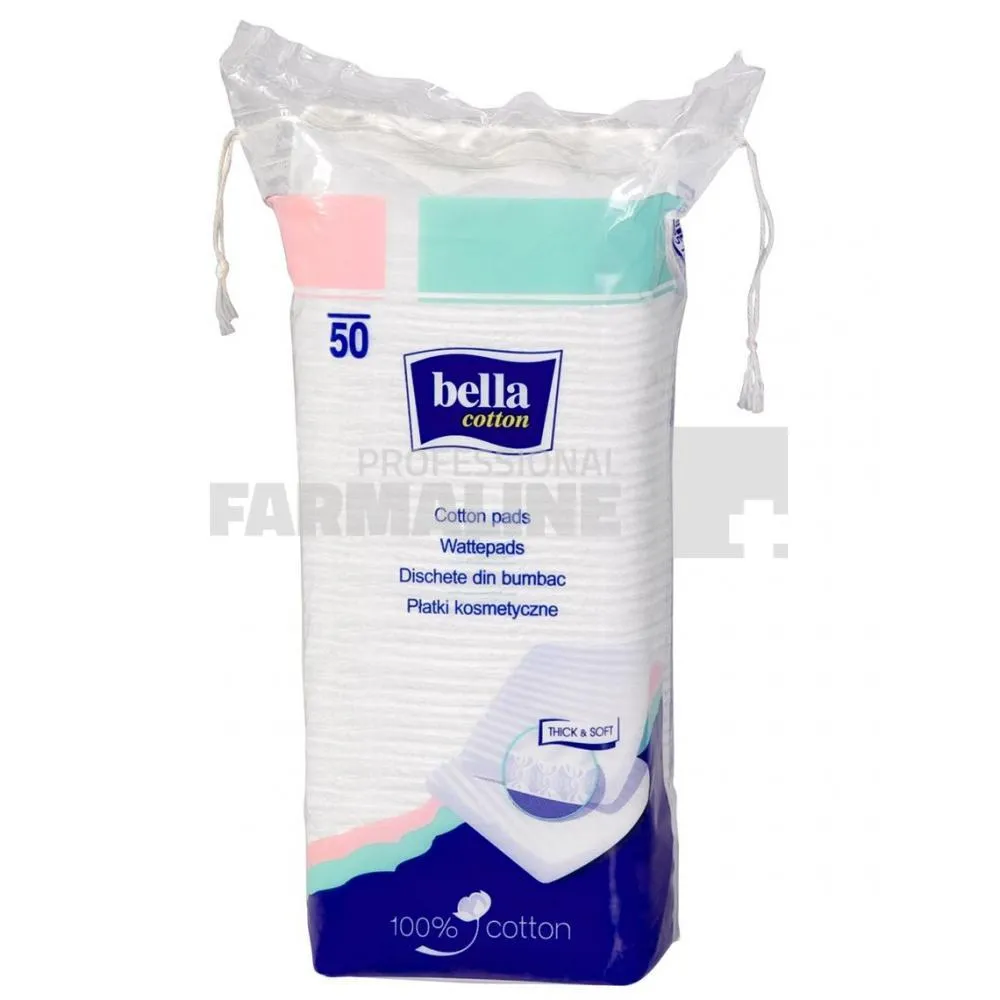 Bella Cotton Dischete demachiante patrate 50 bucati