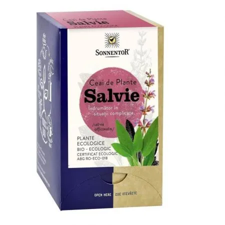 Ceai de salvie bio, 18 plicuri, Sonnentor