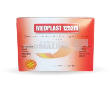 Medplast Plasturi cu rivanol 10 cm x 6 cm 20 bucati