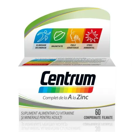 Centrum de la A la Zinc, 60 comprimate, Gsk