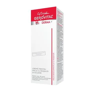Gerovital H3 Derma+ Crema pentru piele cu roseata si scuame 50 ml