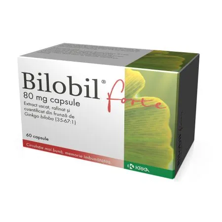 Bilobil Forte, 80 mg, 60 capsule, Krka