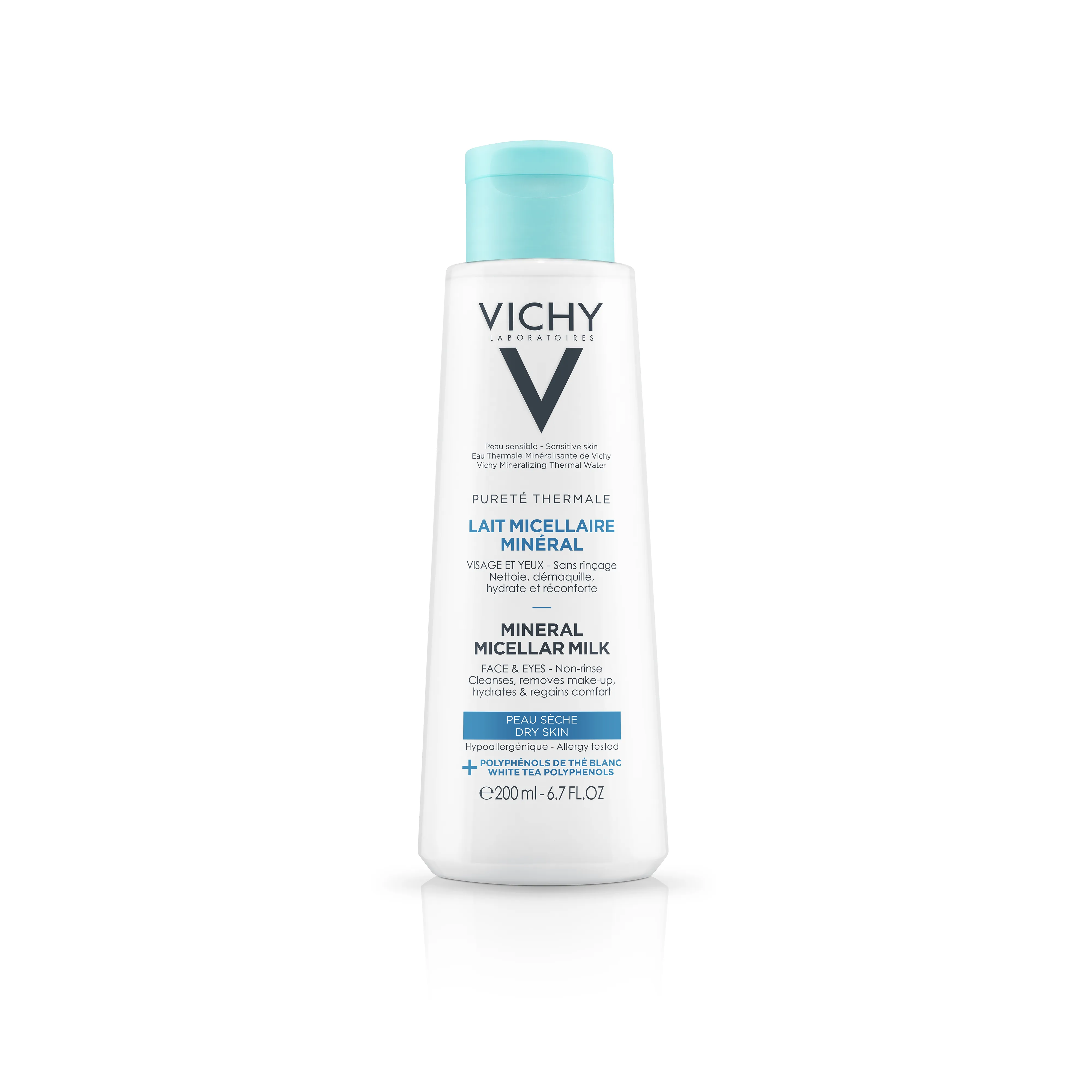 Vichy Purete Thermale Lapte Micelar de curatare si demachere pentru ten uscat 200ml