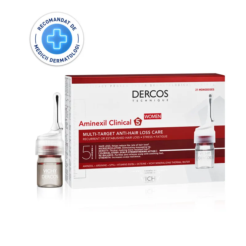 VICHY DERCOS AMINEXIL CLINICAL 5 FEMEI 21 FIOLE