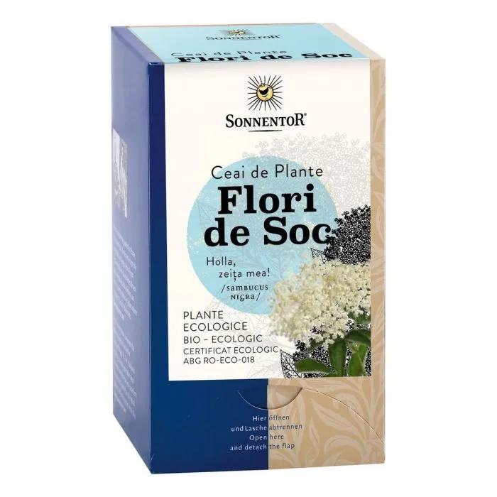 Ceai flori de soc bio, 18 plicuri, Sonnentor