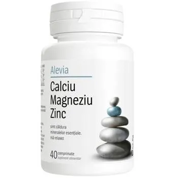 Calciu Magneziu Zinc, 40 comprimate, Alevia