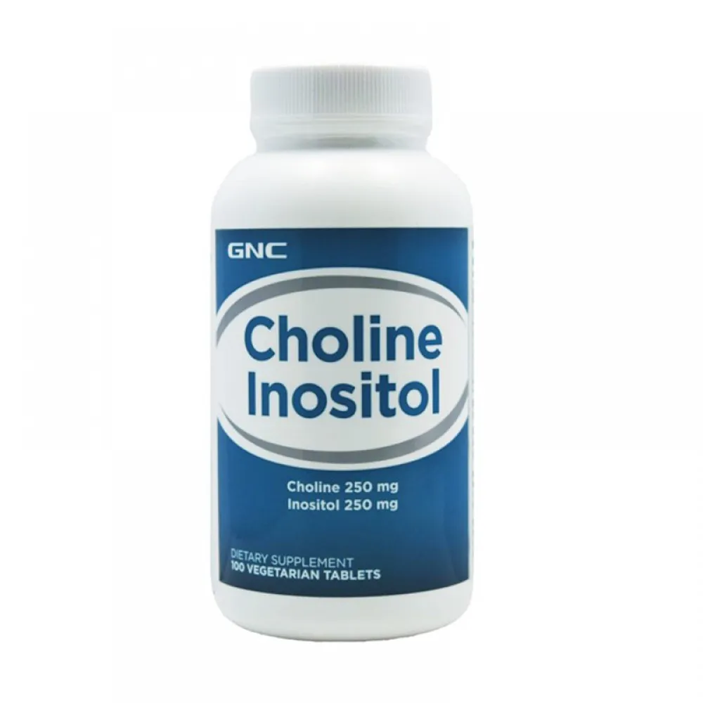 Colina 250 mg si Inozitol 250 mg (100 tablete), GNC