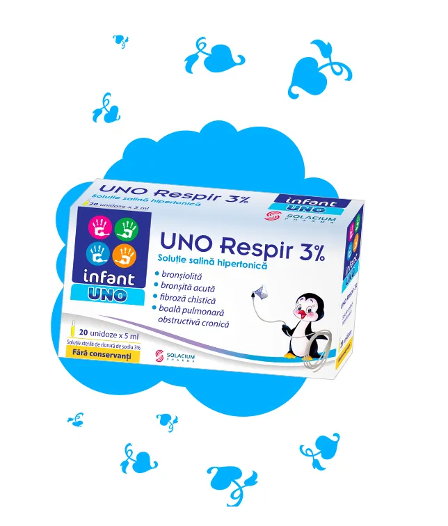Infant Uno Respir 3% solutie salina hipertonica 20 unidoze