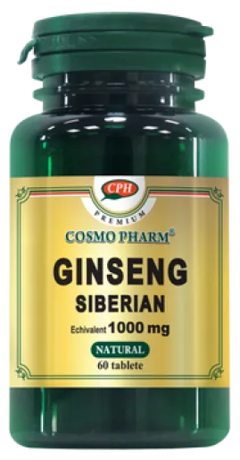 GINSENG SIBERIAN 1000 MG X 60 TABLETE COSMO PHARM